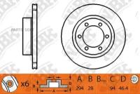 NIBK RN1247 RN1247-NIBK_диск тормозной передний!\ Mitsubishi L200 2.5Di-D 06>