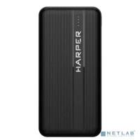 Harper Аксессуар Harper Аккумулятор внешний портативный PB-20006 black (20 000mAh; Li-Pol; Вход Micro USB/Type-C, 3А; Выход: 2 USB: 5/4.5/2/1.5 А, (4.5/5/9/12 В); Выход: 1 Type-C/3А; Quick Charge и Power Delivery а, использованные в оформлении Черный