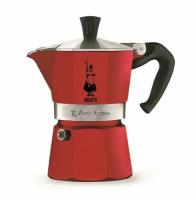 Гейзерная кофеварка Bialetti Moka Express Rossa, 4942, на 3 чашки 180 мл