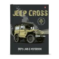 Альт Тетрадь на кольцах, 160 листов в клетку JEEP CROSS, твёрдая обложка, глянцевая ламинация, со сменным блоком