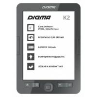 Digma K2 6" E-ink HD Pearl 758x1024 600MHz 4Gb microSDHC frontlight темно-серый 1406109