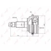 ШРУС наружный HONDA Civic 1.6 01-05, CO3448A LYNXauto CO-3448A