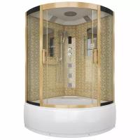 Душевая кабина Niagara Luxe NG-7744G (1200x1200х2150) высокий поддон стенки золото