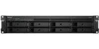 Synology Rack 2U, QC2.2GHzCPU/4GbDDR4(upto32)/RAID0,1,5,6,10/upto 8 hot plug HDDs SATA(3,5or2,5)(upto 12 with RX418)/2xUSB3.2/1eSATA/iSCSI/4xGbE(+1Exp