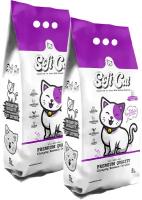 SOFT CAT LAVENDER наполнитель комкующийся для туалета кошек с ароматом лаванды (5 + 5 л)