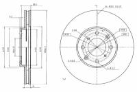 Диск тормозной передний Honda Civic IV V VI VII 89- CRX II III 89- Jazz IV 15- Rover 200 (XW RF) 9