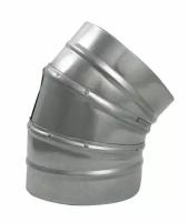 Отвод, для круглых воздуховодов на 45, D250, оцинкованная сталь
