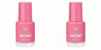 Golden Rose Лак Wow! Nail Color 19 розовый-коралл, 2 шт