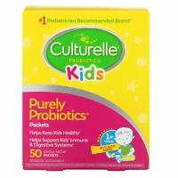 Culturelle, Kids, чистые пробиотики, от 1 года, без ароматизаторов, 50 порционных пакетиков