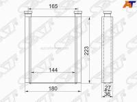 SAT STTY283950 Радиатор отопителя салона TOYOTA COROLLA/SPACIO #ZE120 00-06/AVENSIS #T250 03-08/WILL VS #ZE12# 01-0