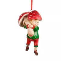 Goodwill Елочная игрушка Мальчик Лео - Mushroom Elves 10 см, подвеска D 46135