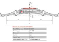 Лист №10 Рессора задняя для МАЗ 9506 10 листов