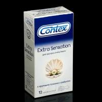 Contex Презервативы Contex Extra Sensation с крупными точками и ребрами, 12 шт
