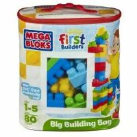 Конструктор Mega Bloks Первостроители, 80 шт, голубой