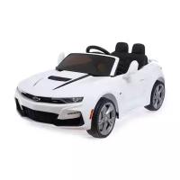 Электромобиль детский КНР Chevrolet camaro 2SS, EVA колеса, кожаное сидение, цвет белый (HL558)