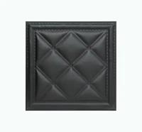 Панель стеновая из экокожи Black Classic черный 40 * 40см 1 шт мягкие 3D панели декор для стен и в изголовье кровати