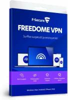 Лицензия F-Secure FREEDOME VPN 5 устройств / 12 месяцев - программное обеспечение для защиты конфиде