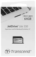 99011076880 Карта памяти Transcend JetDrive Lite 330 MacBook Air Expansion Card 64 ГБ [TS64GJDL330]