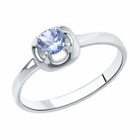 Серебряное кольцо Diamant online 269973 с танзанитом, Серебро 925°, 17