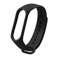 Силиконовый ремешок для фитнес трекера Xiaomi Mi Band 5 и Mi Band 6 / Спортивный Premium браслет для Сяоми Ми Бэнд 5 и Ми Бэнд 6 (Черный)