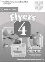 "Cambridge Flyers 4: Answer Booklet"