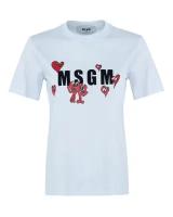 футболка MSGM 3241MDM172 белый+принт xs