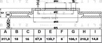 Диск тормозной задний вентилируемый TOYOTA Land Cruiser Prado 90,120 96- BS0357 BLITZ BS0357 | цена за 1 шт