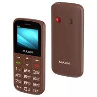 Maxvi Сотовый телефон Maxvi B100, 1.77", 2 sim, microSD, 600 мАч, коричневый