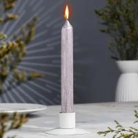 Свеча античная "Винтаж", 17х1.8 см, лакированная светло розовая