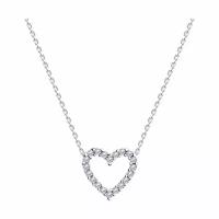 Серебряное колье Diamant online 286736 с фианитом, Серебро 925°, 40-45