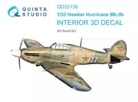 QD32139 3D Декаль интерьера кабины Hawker Hurricane Mk.IIb (Revell)