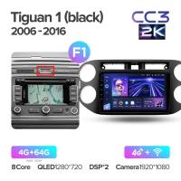 Магнитола Teyes CC3 2K для Volkswagen Tiguan 1 2006-2016 9" 4/64 Gb (черная рамка)