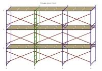 Леса строительные (ДхВ) 9х6 метра с 3 ярусами настилов