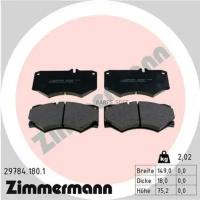 ZIMMERMANN 29784.180.1 29784.180.1_колодки дисковые передние! 20 784\ MB W461/W463 3.0/4.0 92>, VW LT 28-35 88-96