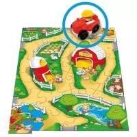 Fisher Price Напольный пазл Мир дорог - Ферма с машинкой, 24 элемента, 73*49 см FP 36385