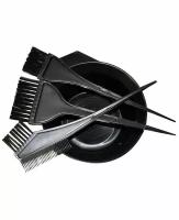 Набор для окрашивания волос, 4 предмета / Кисти для окрашивания волос с миской