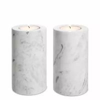 Набор подсвечников 2 шт. Tobor M white marble 112683 Eichholtz