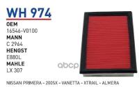 Фильтр Воздушный Nissan Almera Classic/Primera/Maxima/X-Trail T30 Wunder Filter Wh974 WUNDER filter арт. WH974