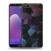 Дизайнерский силиконовый чехол для Хуавей Y6 Прайм 2018 / Huawei Y6 Prime 2018 Геометрия неона