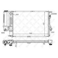 радиатор системы охлаждения BMW E39 2.0i-2.8i 95-03, 1025022SX STELLOX 10-25022-SX