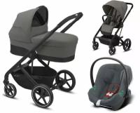 Cybex Balios S LUX travel system 3-в-1 с Aton B2 i-size (Soho Grey на шасси Black)