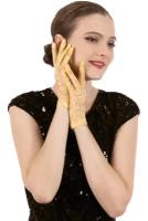Перчатки из кружева короткие желтые / перчатки для вечера / свадебные перчатки / вечерний наряд / украшение для рук / короткие перчатки / перчатки для вождения