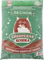 Сибирская кошка лесной наполнитель древесный для туалета кошек (20 л)