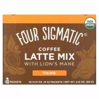 Four Sigmatic, Coffee Latte Mix with Lion&#x27;s Mane, Think, 10 Packets, 0.21 oz (6 g) Each