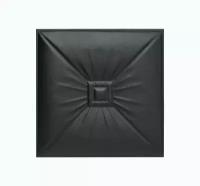 Панель стеновая из экокожи Black Soft черный 40 * 40см 1 шт мягкие 3D панели декор для стен и в изголовье кровати