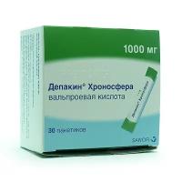 Депакин Хроносфера гран. пролонг. 1000мг №30пак