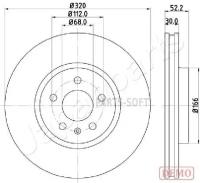 JAPANPARTS DI-0917C Диск тормозной AUDI A4 07-/A5 07-/Q5 08- передний D 320мм