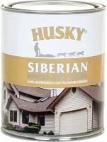 Краска для дерева HUSKY SIBERIAN гладкая белая 0,9 л