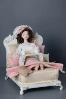 Авторская интерьерная кукла "Завтрак у Тиффани" ручная работа