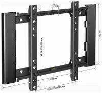 Кронштейн для телевизора Holder LCD-F3919-B черный 22"-47" макс.45кг настенный фиксированный